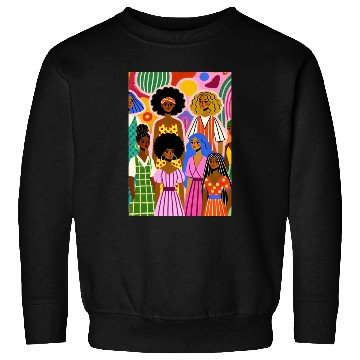Discover Vibrant Summer Fashion Illustration Sweatshirts