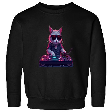 Discover Cosmic Cat DJ Sweatshirts