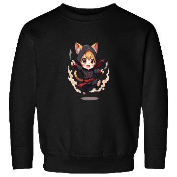 Discover Chibi Ninja Cat Sweatshirts