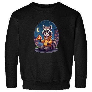 Discover Raccoon Eating Pizza Sweatshirts
