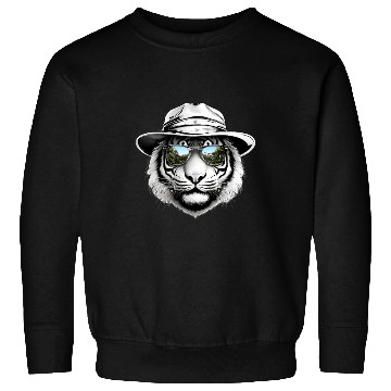 Discover Tiger Face with Bucket Hat Sweatshirts