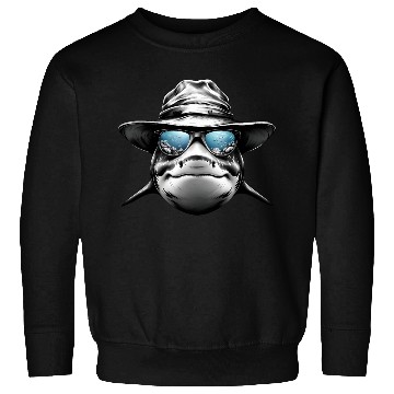 Discover Shark Face with Bucket Hat Sweatshirts