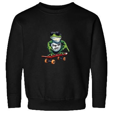 Discover Skater Frog with Attitude Sweatshirts
