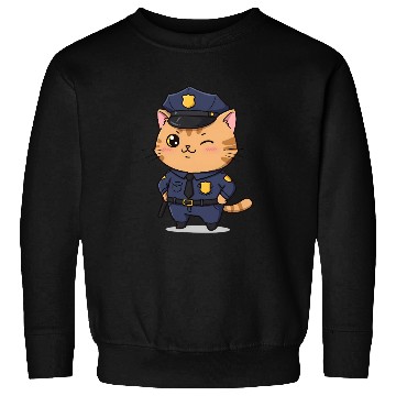 Discover Paw-sitive Law Enforcement – Funny Cat Cop Sweatshirts