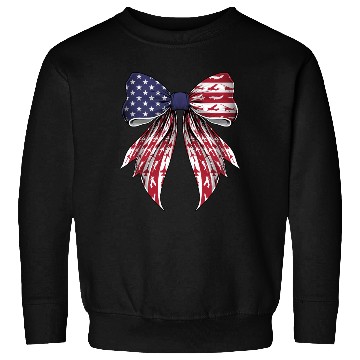 Discover Coquette Bow Airplane Pilot Aviation US Flag Sweatshirts