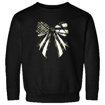 Discover Coquette Bow Baseball Player Camouflage US Flag Sweatshirts