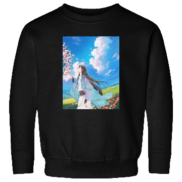 Discover Serene Blossom Anime Aesthetic Sweatshirts