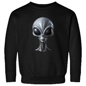Discover Realistic Grey Alien Extraterrestrial Being Sweatshirts