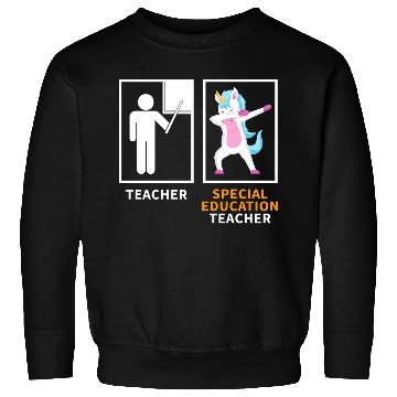Discover Special education teacher dabbing unicorn Sweatshirts