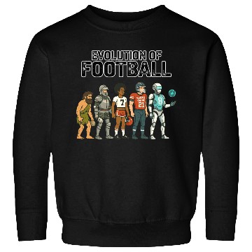 Discover Football Evolution Timeline for Draft and Game Day Sweatshirts