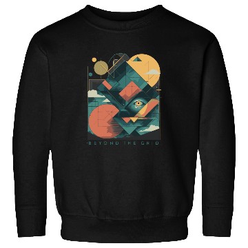 Discover Beyond the Grid Abstract Sweatshirts