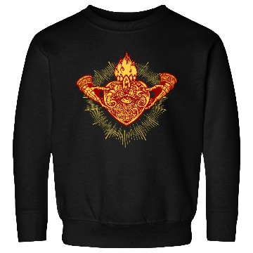 Discover Sacred Heart Claddagh Symbol - Fire Sweatshirts