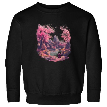 Discover Meditative Cherry Blossoms Idyll Zen Nature Asian Sweatshirts