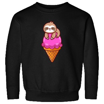 Discover Adorable Sloth on Ice Cream Cone Print Sweatshirts