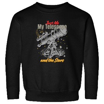 Discover Stargazing Night – Telescope & Stars Design Sweatshirts