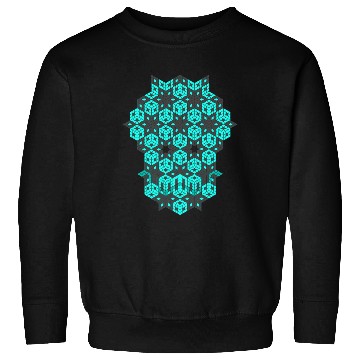 Discover Geometric Skull - Cyan Sweatshirts