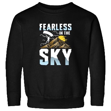 Discover Fearless in the Sky Paragliding Enthusiast Design Sweatshirts