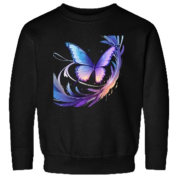 Discover Spectrum Wings – Abstract Floral Butterfly Design Sweatshirts
