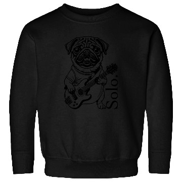 Discover Pug Guitarist solo, light colors Sweatshirts