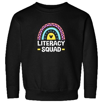 Discover Reading Teacher Book Literacy Squad Sweatshirts