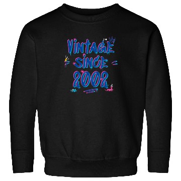Discover Vintage Since 2002 Graffiti Glitch 23rd Birthday Sweatshirts