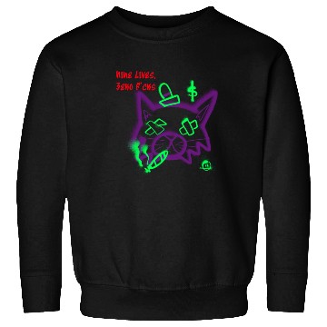 Discover Nine Lives Zero F*cks Punk Cat Sweatshirts