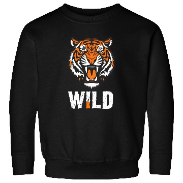 Discover a tiger mid-roar face split in half Sweatshirts