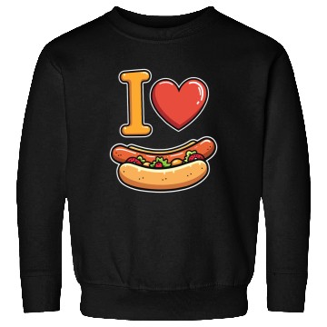Discover I Love Hotdogs - Fast Food Snack Fun Sweatshirts