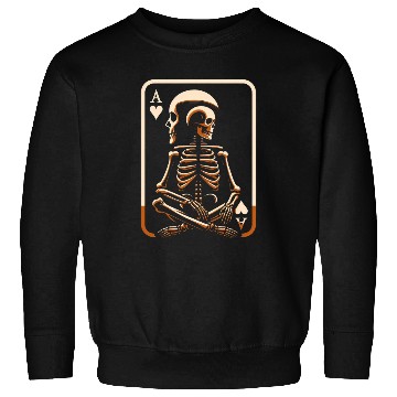 Discover Skeleton Ace Playing Card Sweatshirts