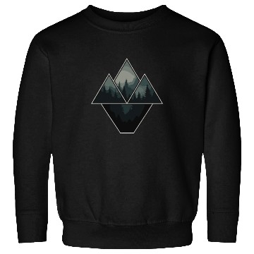 Discover Geometric Forest Mountains Sweatshirts
