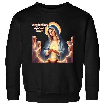 Discover Virgin Mary, light and peace Sweatshirts
