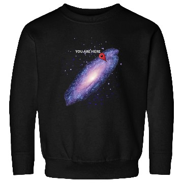 Discover 'You are here' Galaxy Geek Sweatshirts