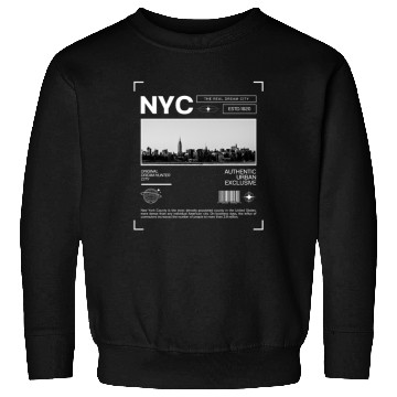 Discover New York City of Dreams, Iconic Skyline Sweatshirts
