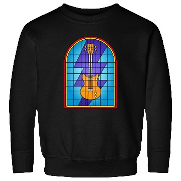 Discover Stained Glass Art Electric Guitar Sweatshirts