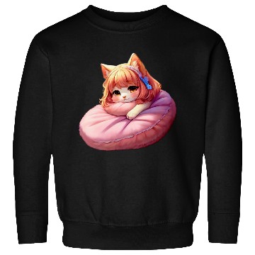 Discover Neko Snoozing Under Sakura Sweatshirts