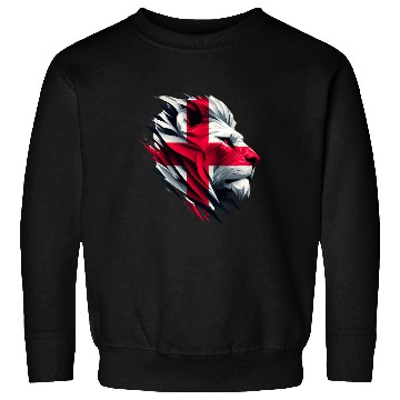 Discover Patriotic Lion Face St George's Flag Sweatshirts