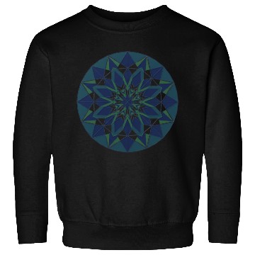 Discover Geometric Mandala in Cool Tones Sweatshirts