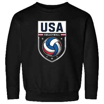 Discover USA Volleyball Emblem Design Sweatshirts