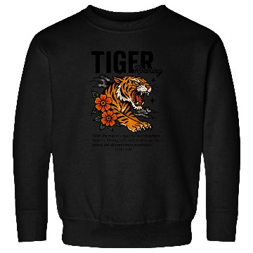 Discover Roaring Tiger – Bold Vintage Tattoo Style Sweatshirts