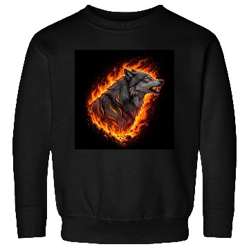 Discover Wildfire Wolf - Nature's Fury Sweatshirts