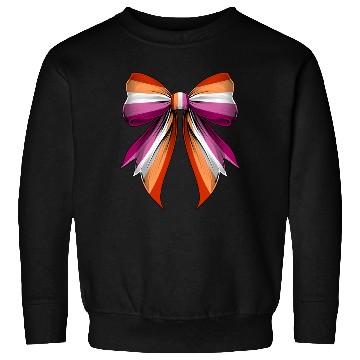 Discover Coquette Bow Lesbian Pride Flag LGBTQ Sweatshirts