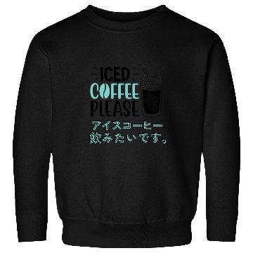 Discover Minimal Iced Coffee Please Mint Sweatshirts