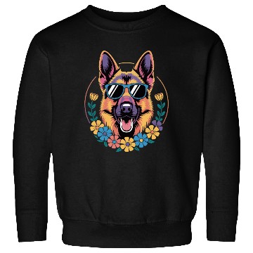 Discover Trendy German Shepherd in Floral Style Sweatshirts