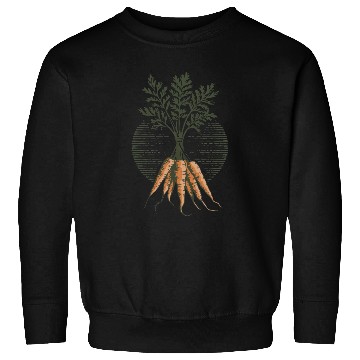 Discover Organic Carrot Plant Art Illustration Sweatshirts