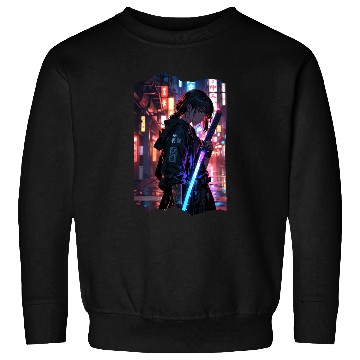 Discover Cyberpunk Samurai Girl Sweatshirts