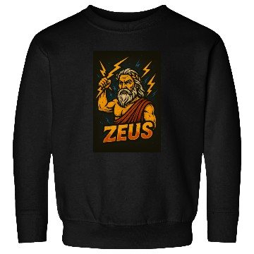 Discover Epic Zeus Thunderbolt Illustration Sweatshirts