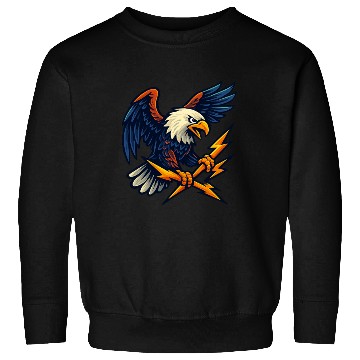 Discover Bald Eagle with Lightning Bolts Sweatshirts Design