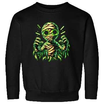Discover Neon Mummy Glow – Cursed Undead Wrap Sweatshirts
