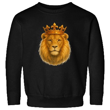 Discover Crowned Majesty The Lion’s Royal Presence Sweatshirts