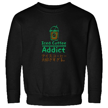 Discover Iced Coffee Addict Green Sweatshirts